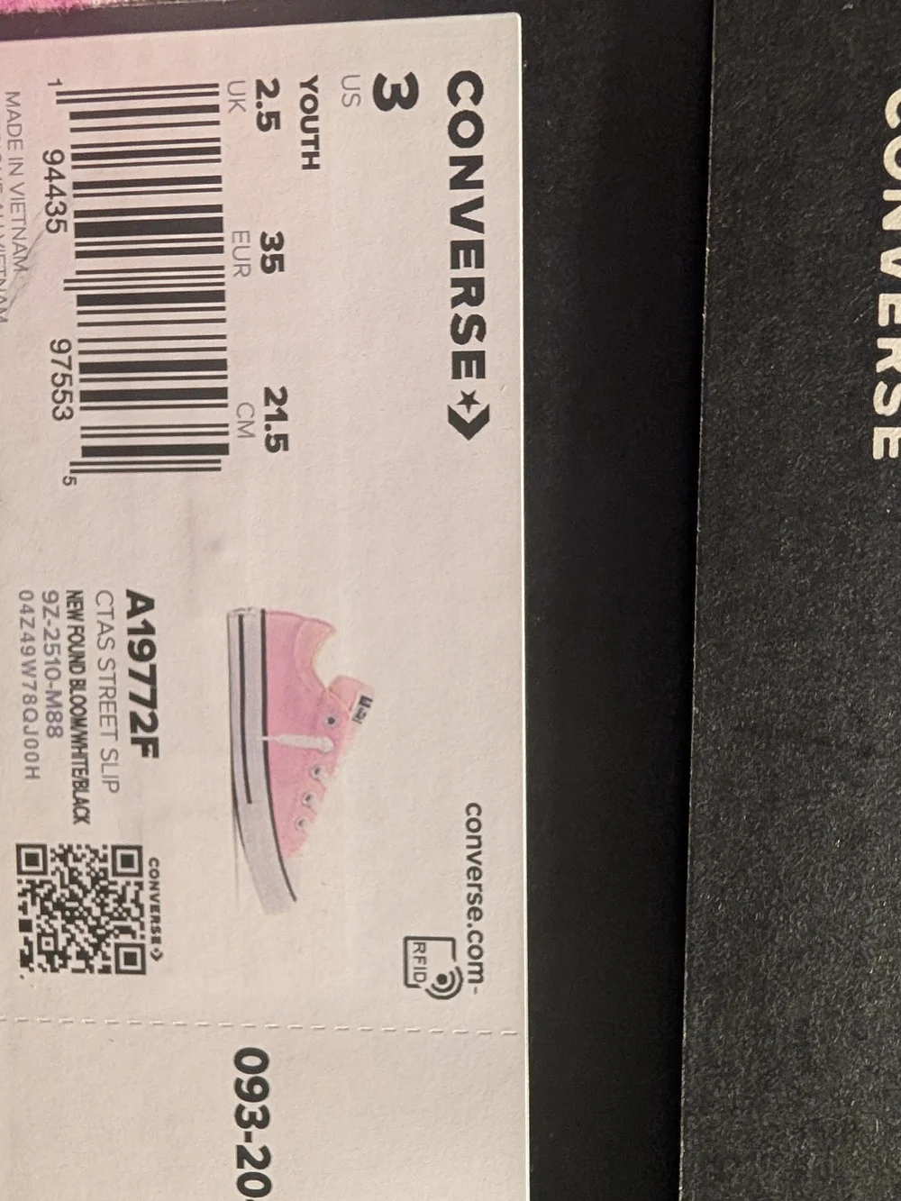 Converse Allstar Kids' Lace up Street Ox Low Sneakers - Light Pink Size 3
